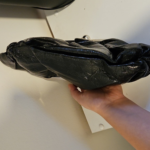 Aldo Womens Black Clutch Purse night out coktail prom wedding small - Picture 3 of 4